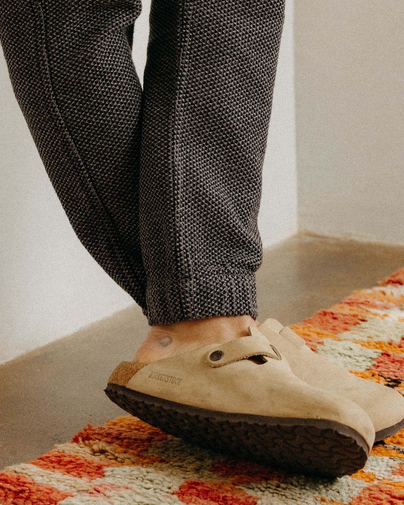The Apres Pant Charcoal Sashiko