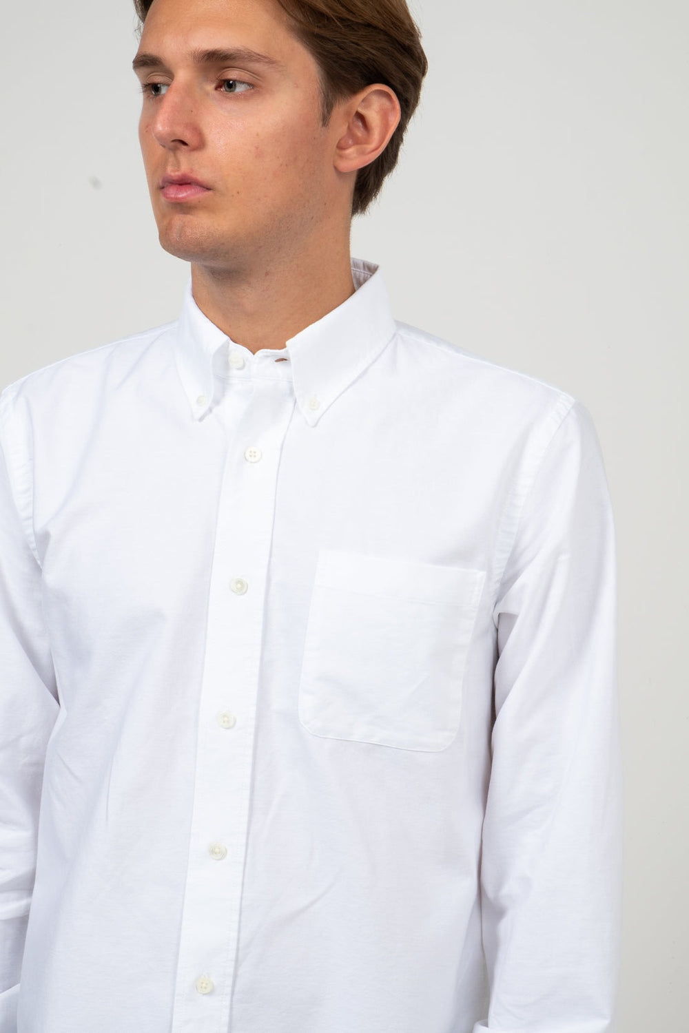 Button Down American Oxford White