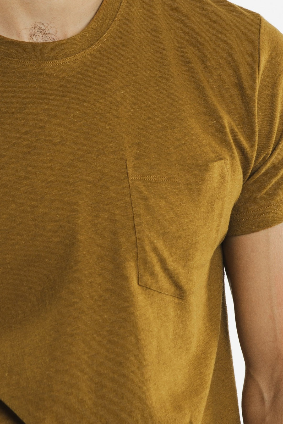 Organic Hemp Pocket Tee Ochre