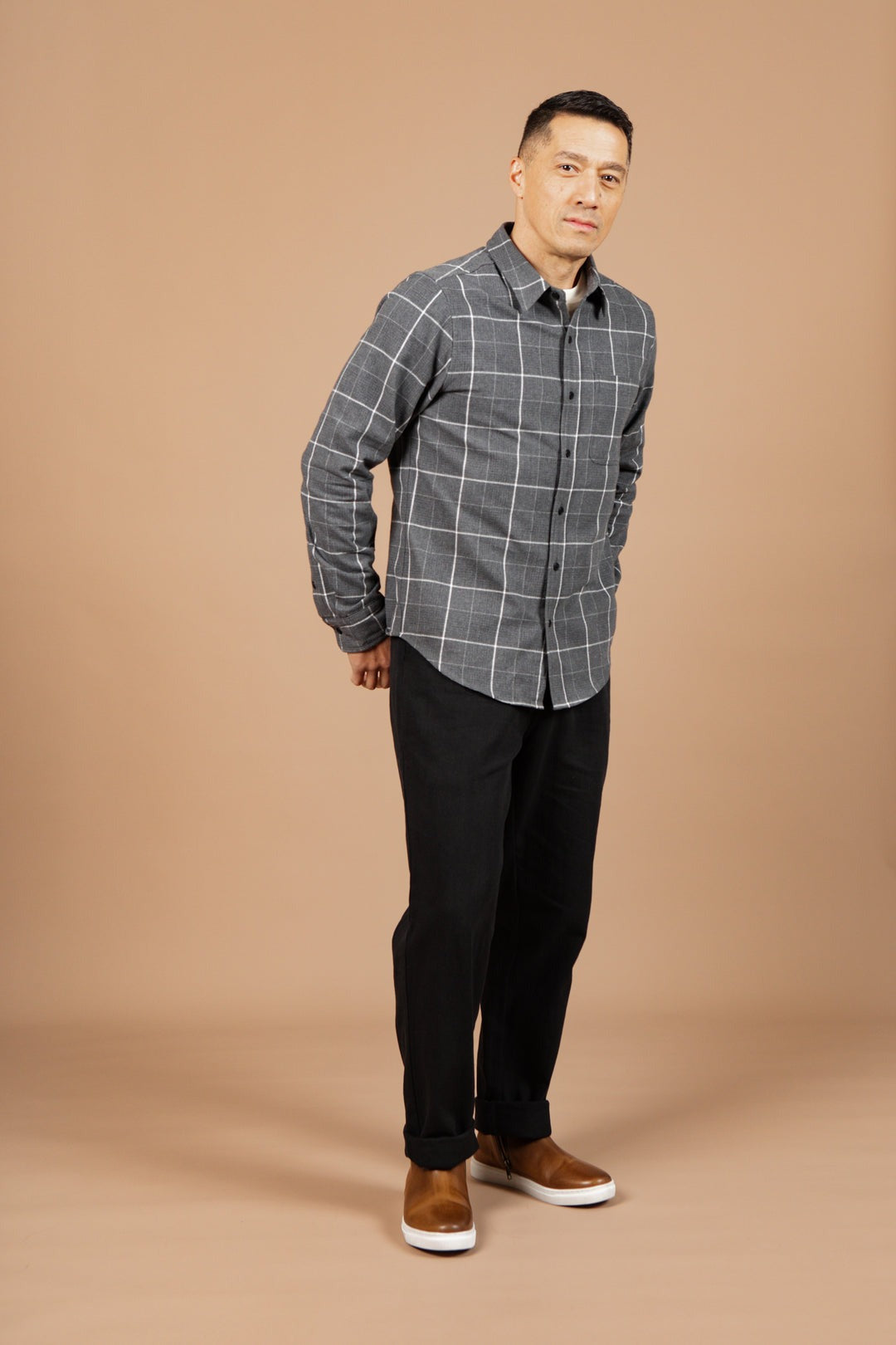 Larson Shirt Shadow Twill Windowpane