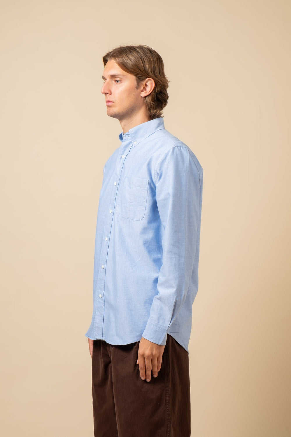 Button Down American Oxford Light Blue