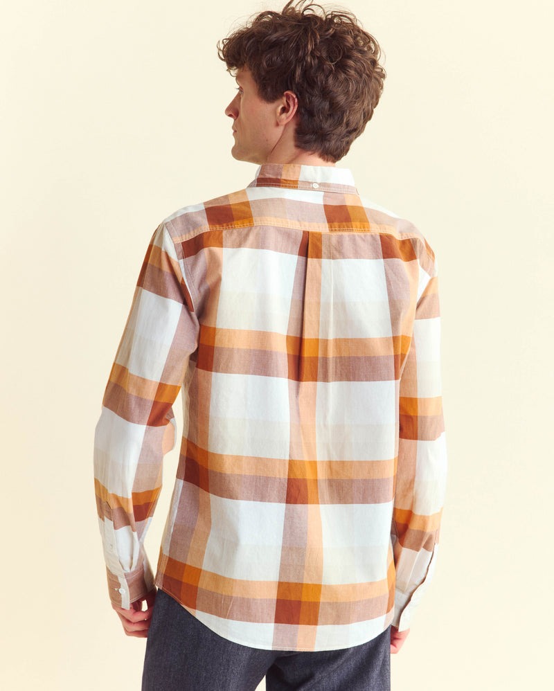 Large Scale Plaid Tuscumbia Shirt Brown Multi