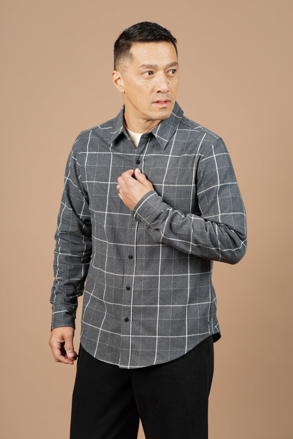 Larson Shirt Shadow Twill Windowpane