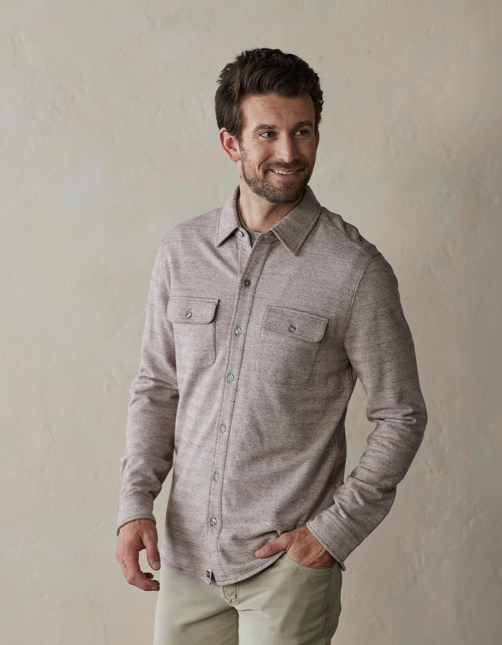 Textured Knit Everyday Shirt Oxblood