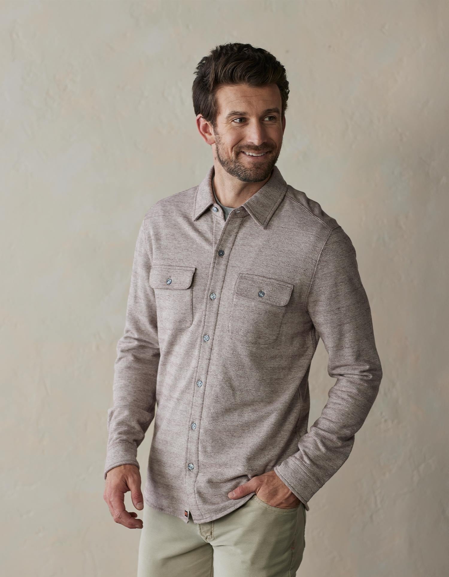 Textured Knit Everyday Shirt Oxblood
