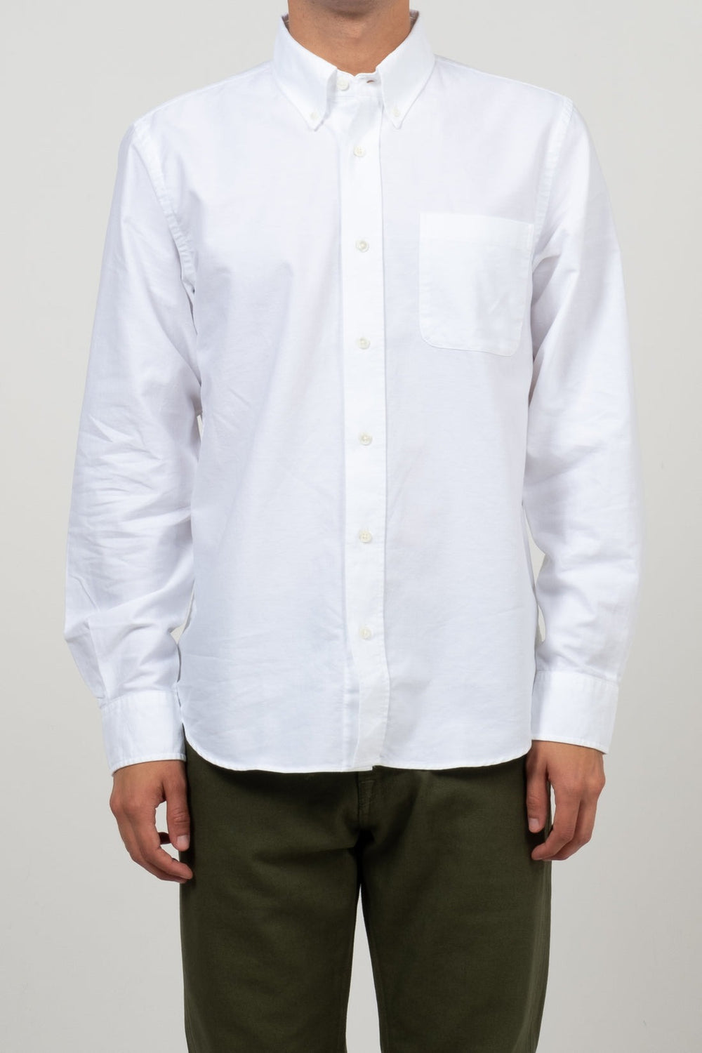 Button Down American Oxford White