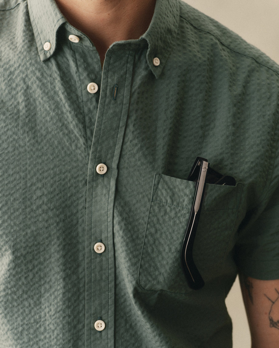 The Short Sleeve Jack Deep Sea Seersucker