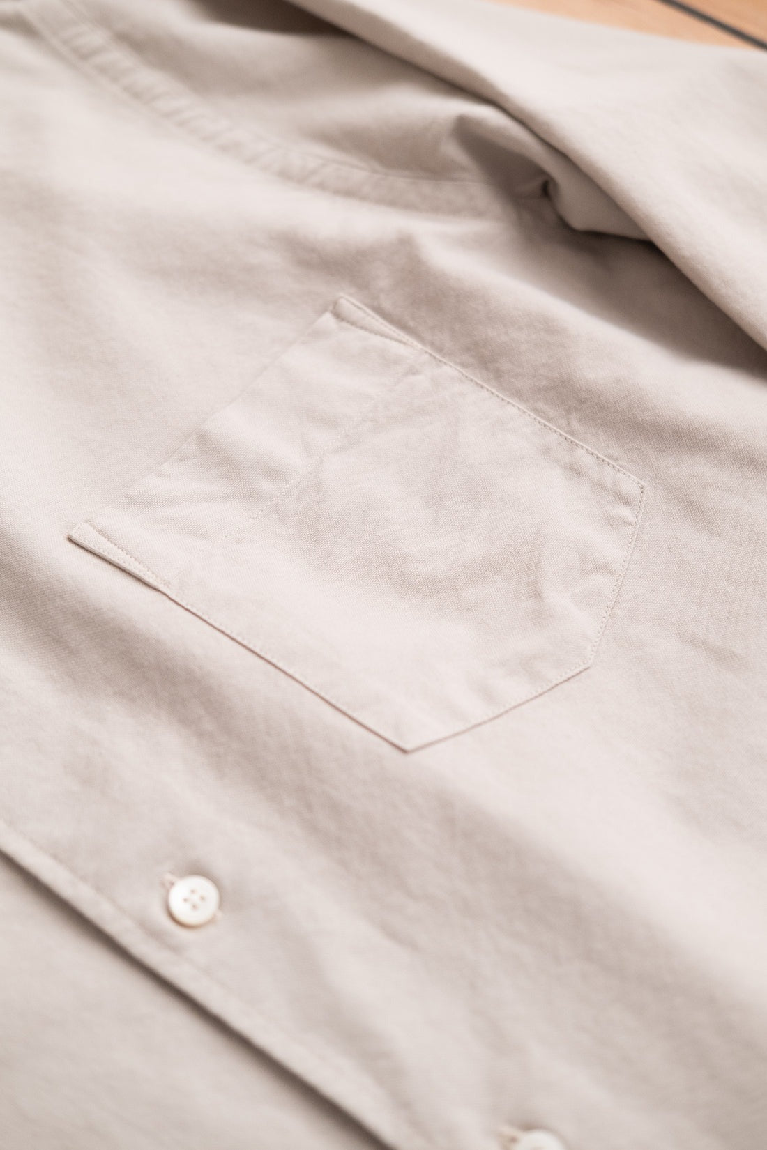 Standard Shirt Oxford Garment Dyed Taupe