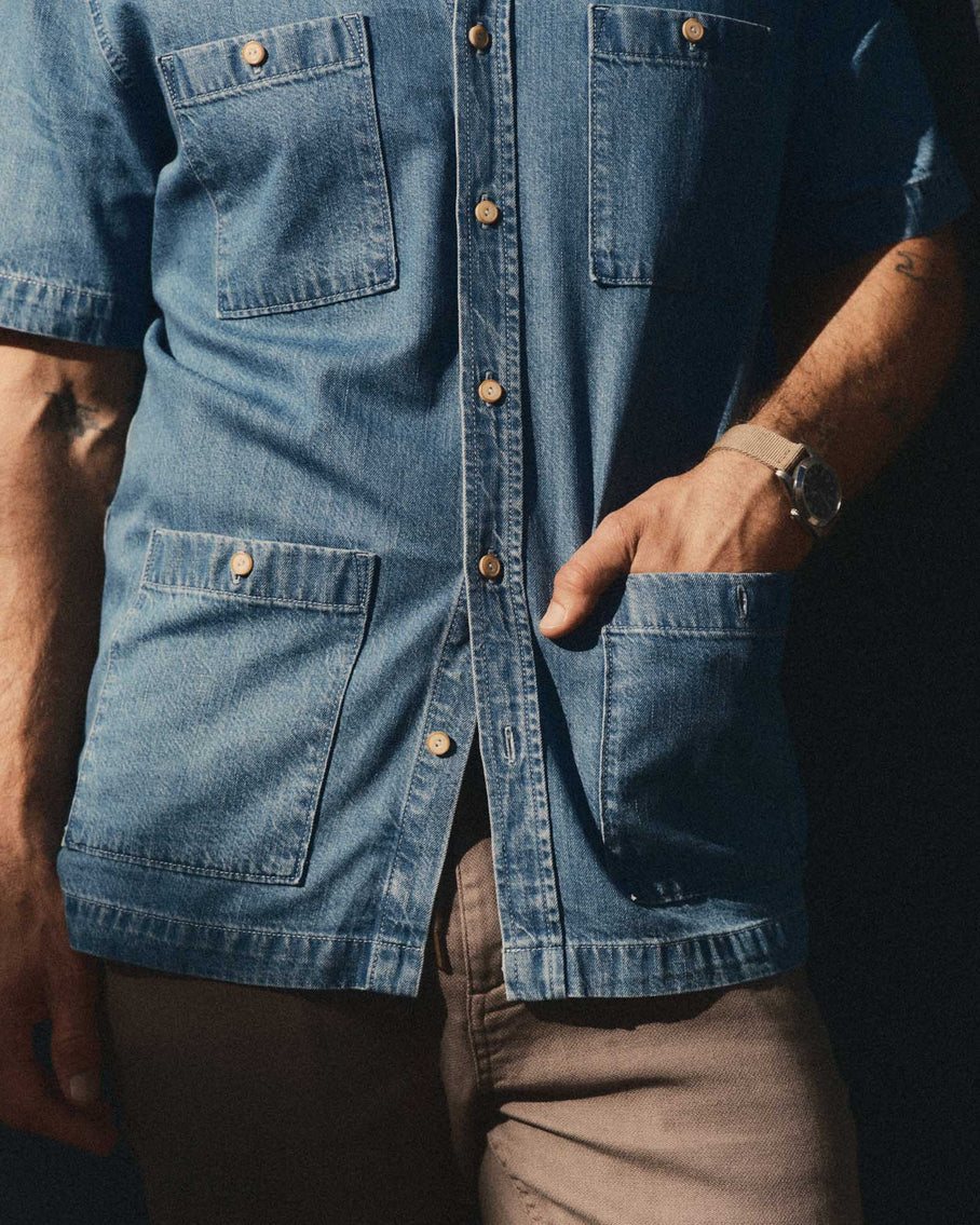 The Gulf Shirt Washed Indigo Twill