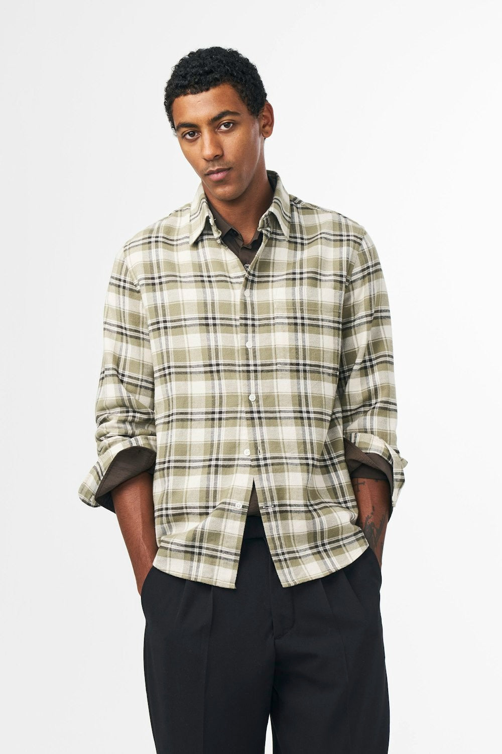 Arne Shirt 5166 Green Check