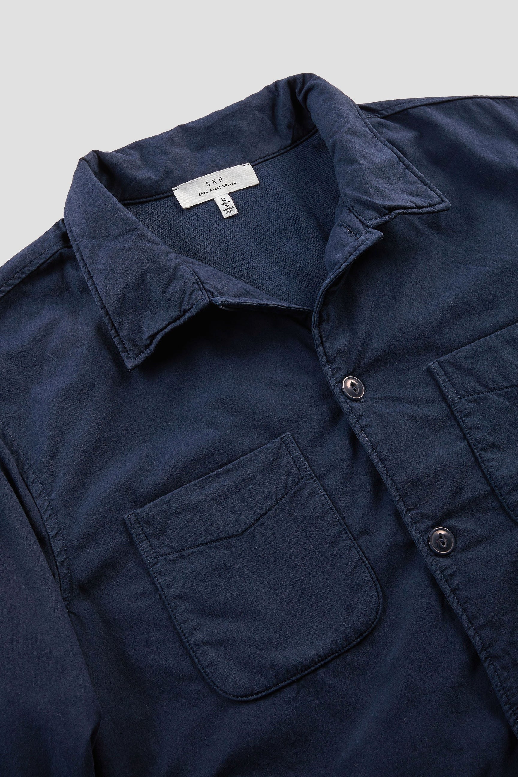 Poplin Camp Shirt Jacket Navy
