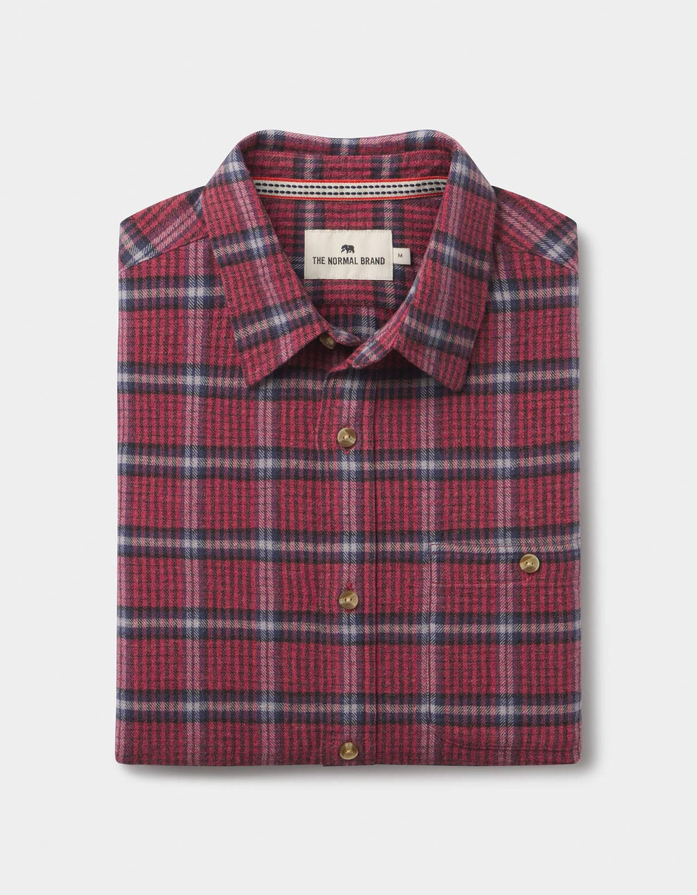 Hudson Double Brushed Flannel Mineral Red Plaid