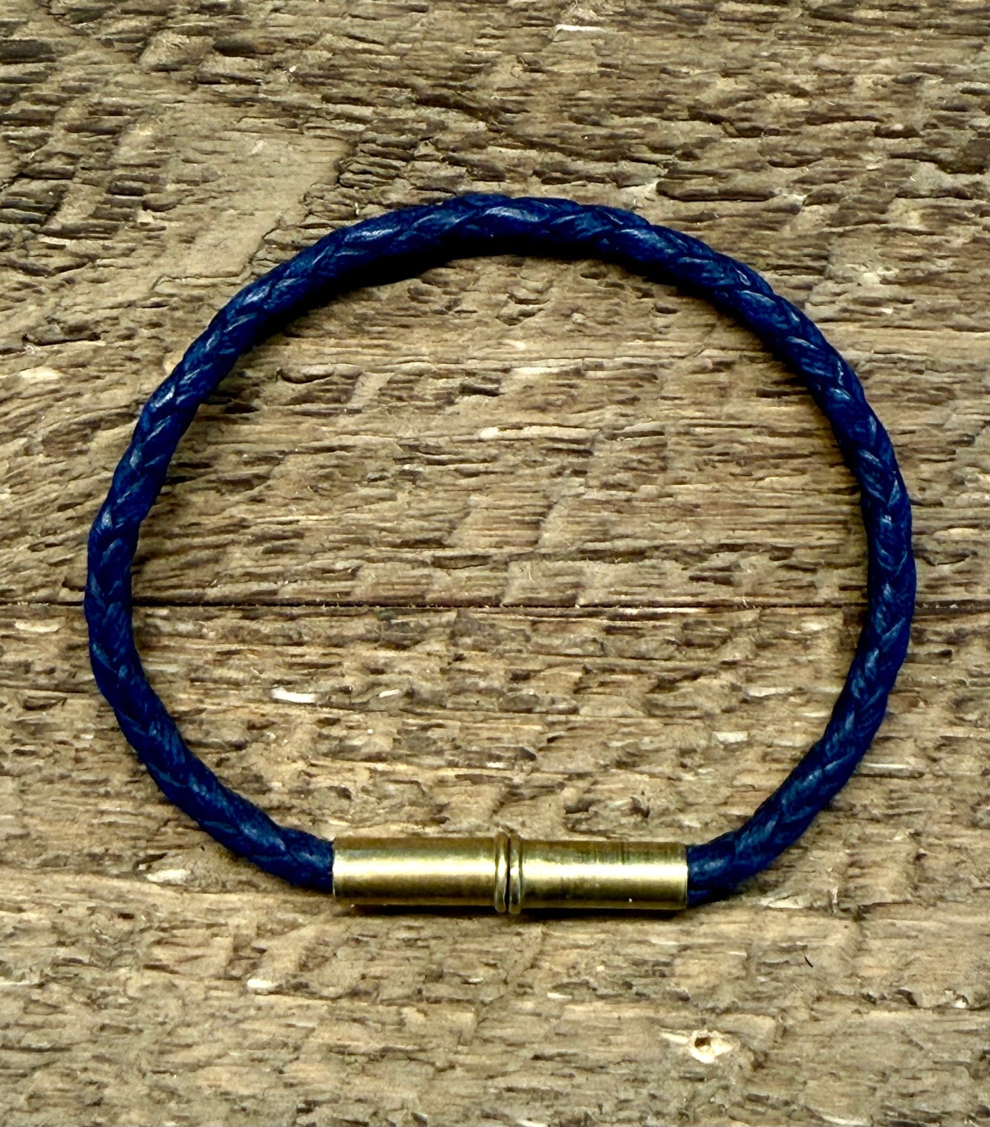 Flint Single Waxed Canvas Bracelet Blue