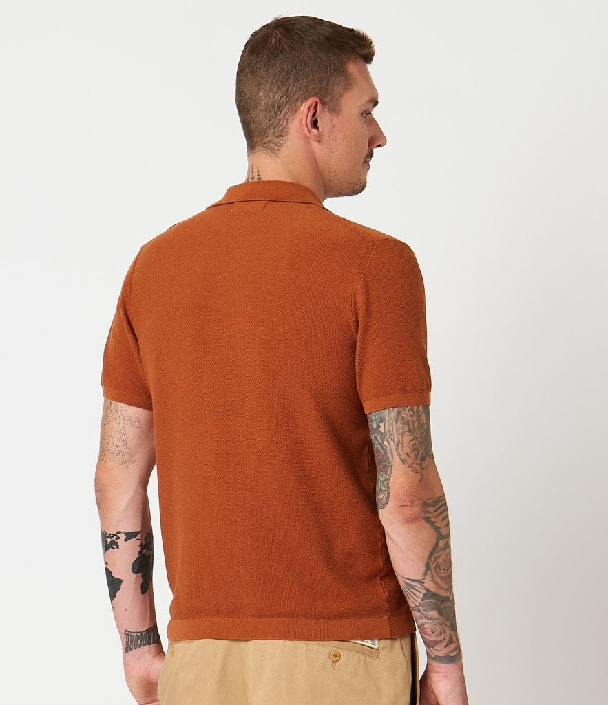 All Good! Knitted Polo Caramel