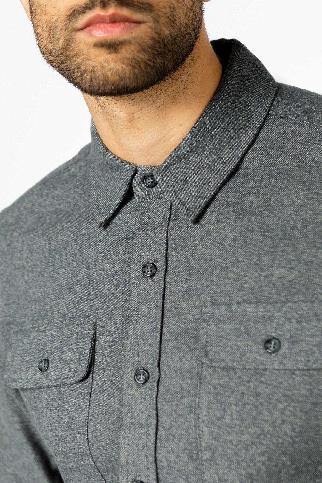 Cole Slim Shirt Stone