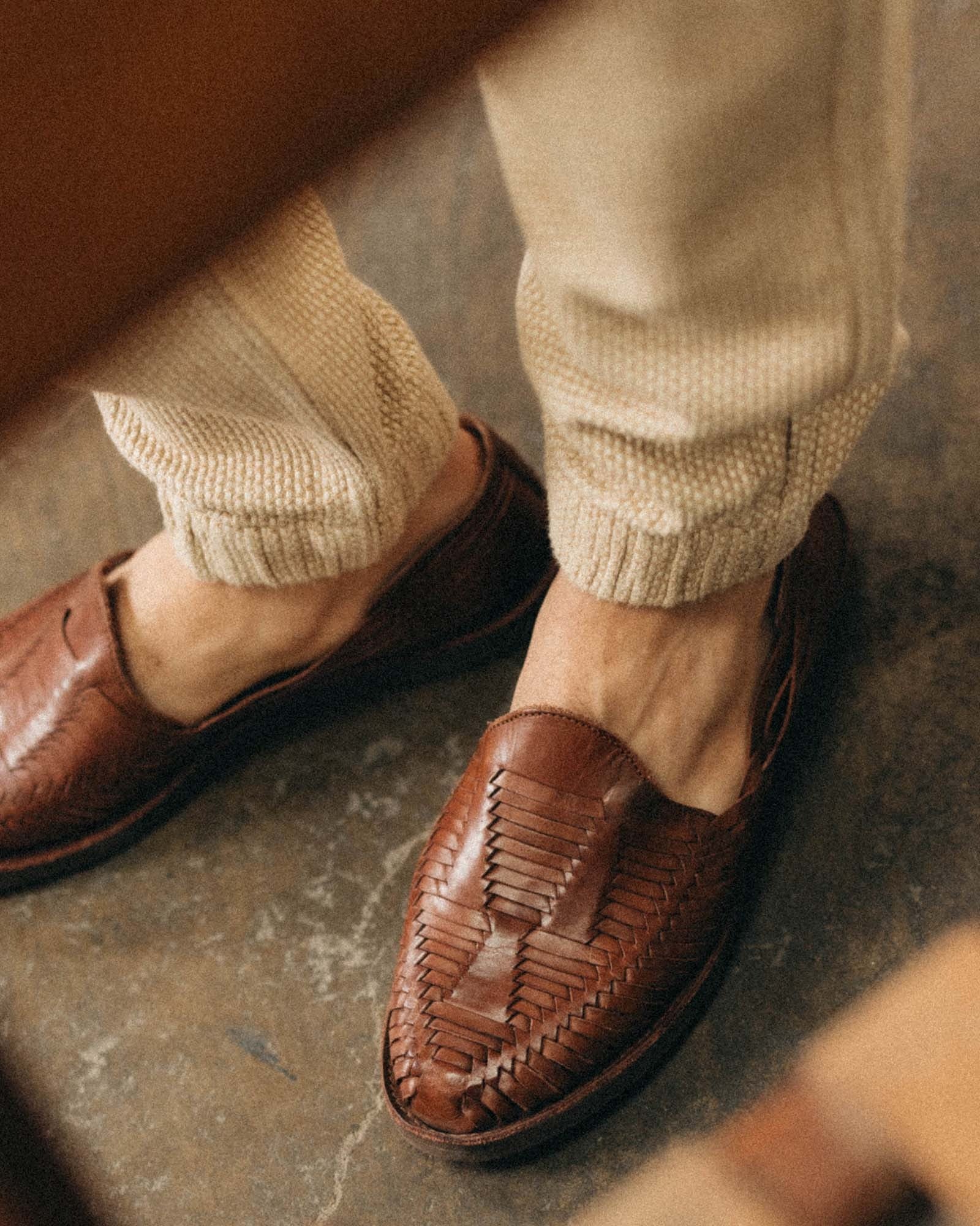 The Apres Pant Natural Sashiko