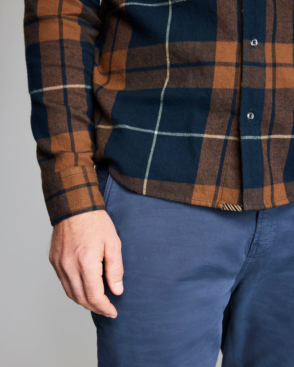 Brushed Bold Plaid Tuscumbia Shirt Carbon Blue Multi