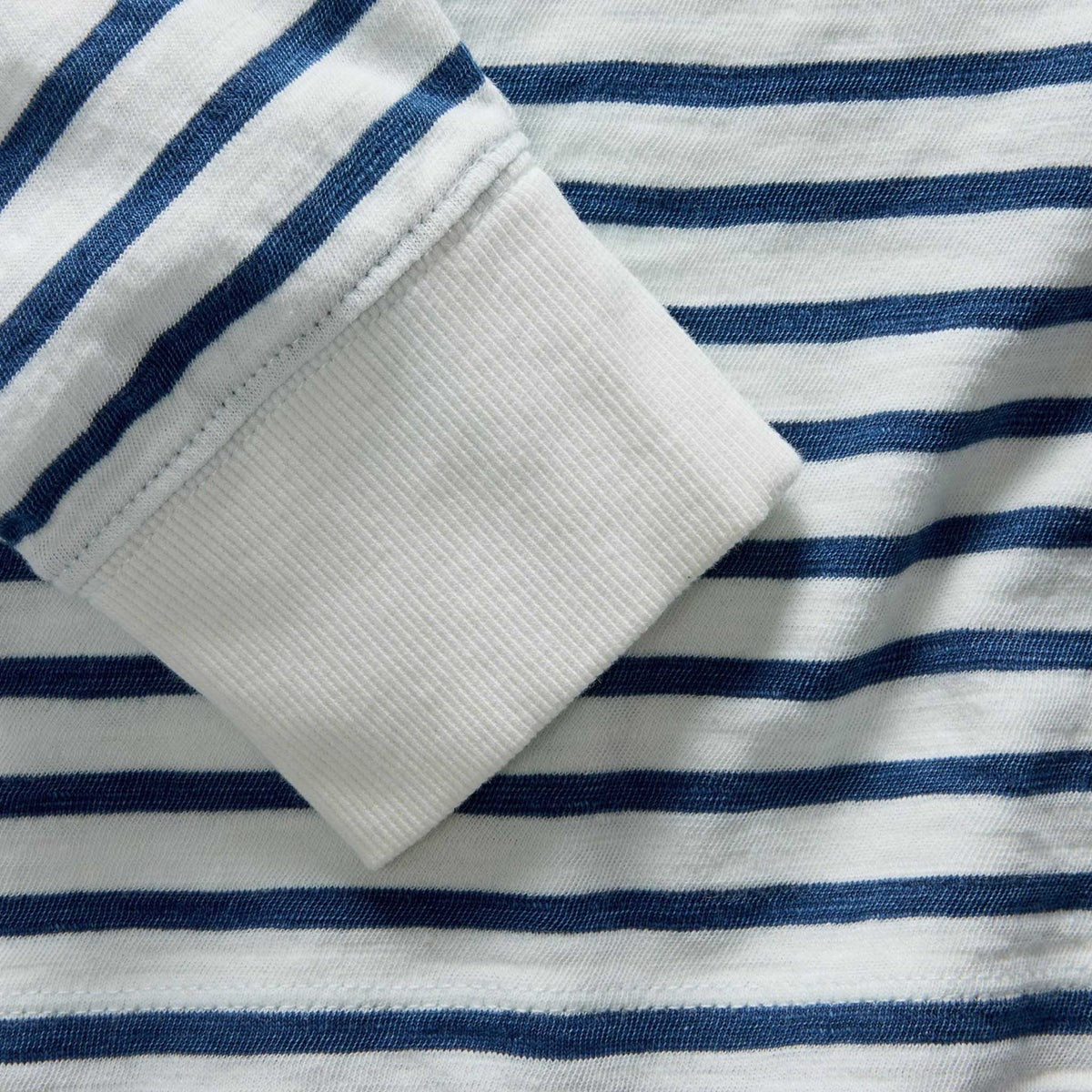 The Organic Cotton Long Sleeve Tee Indigo Stripe