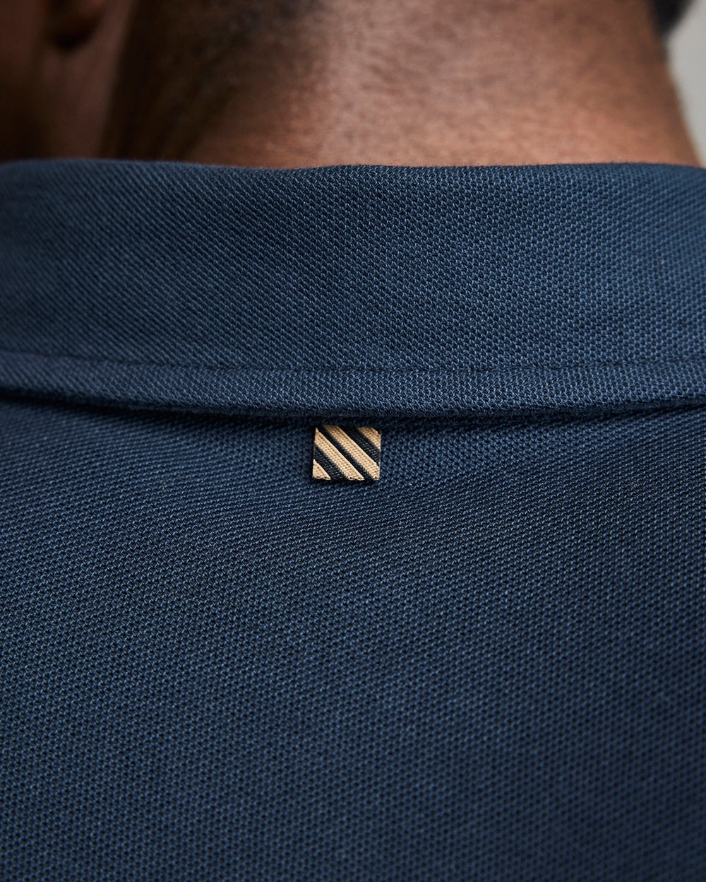 Pique Pensacola Polo Carbon Blue