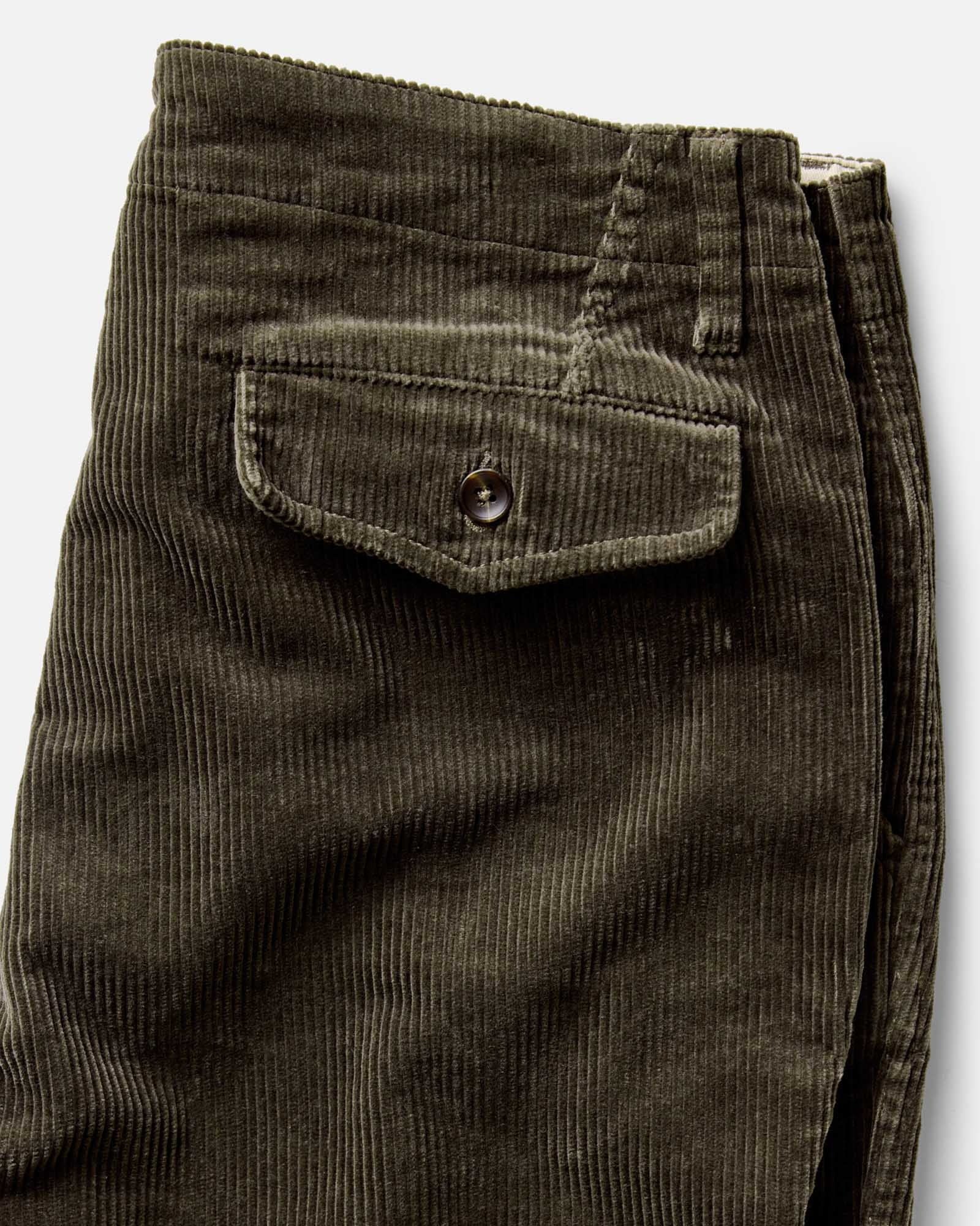 The Carnegie Pant Fatigue Olive Corduroy