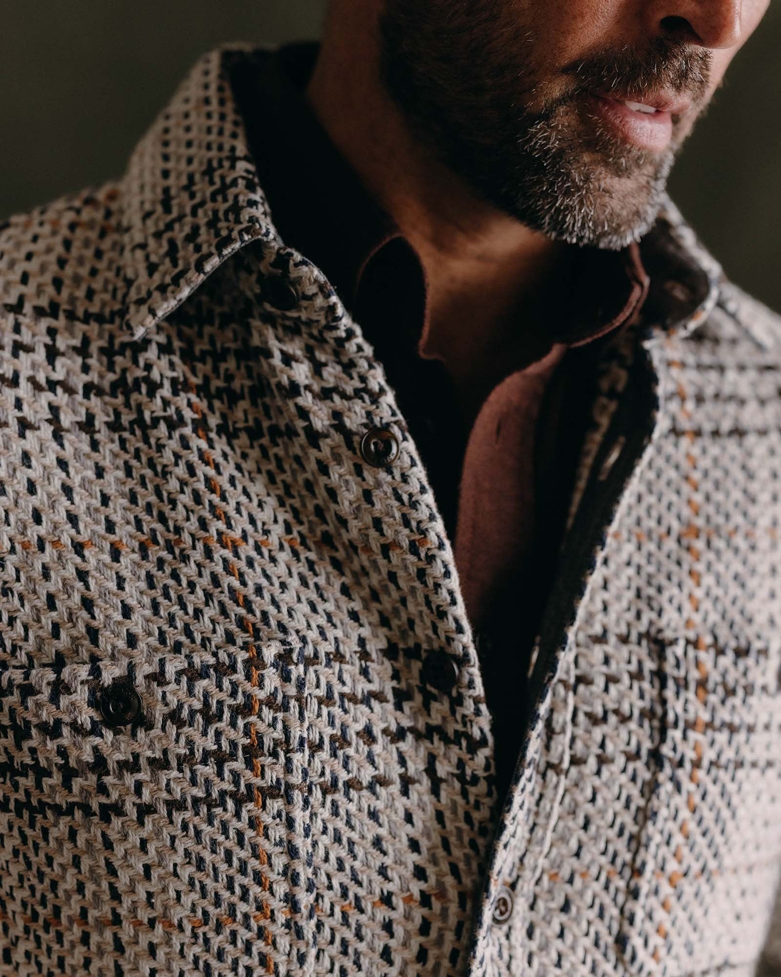The Cutter Overshirt Stone Plaid