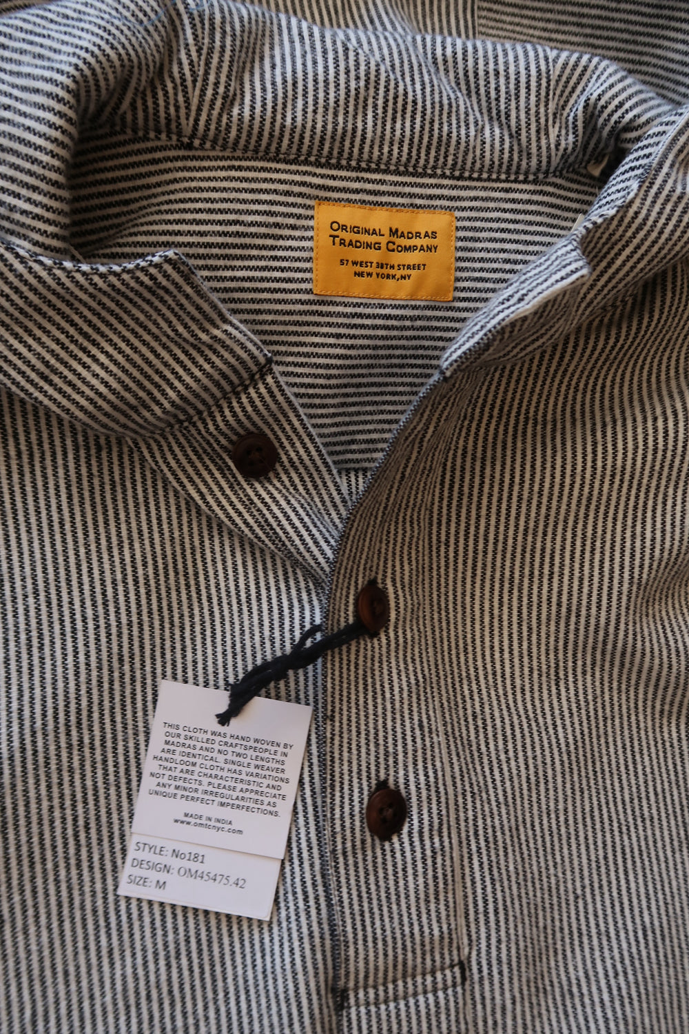 Hooded Half Placket Navy/White Stripe