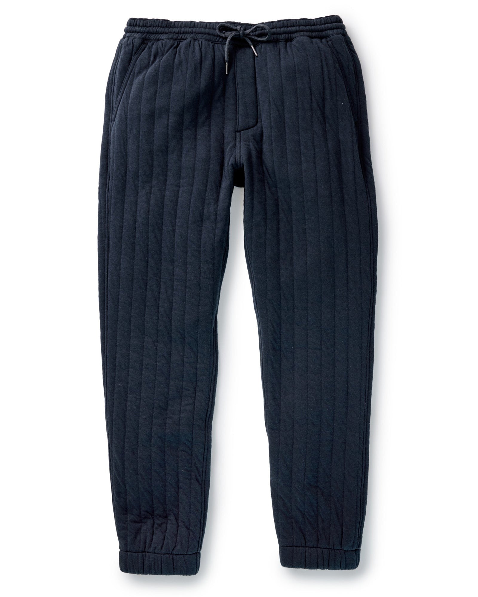 The Apres Pant Heather Midnight Quilted Jersey