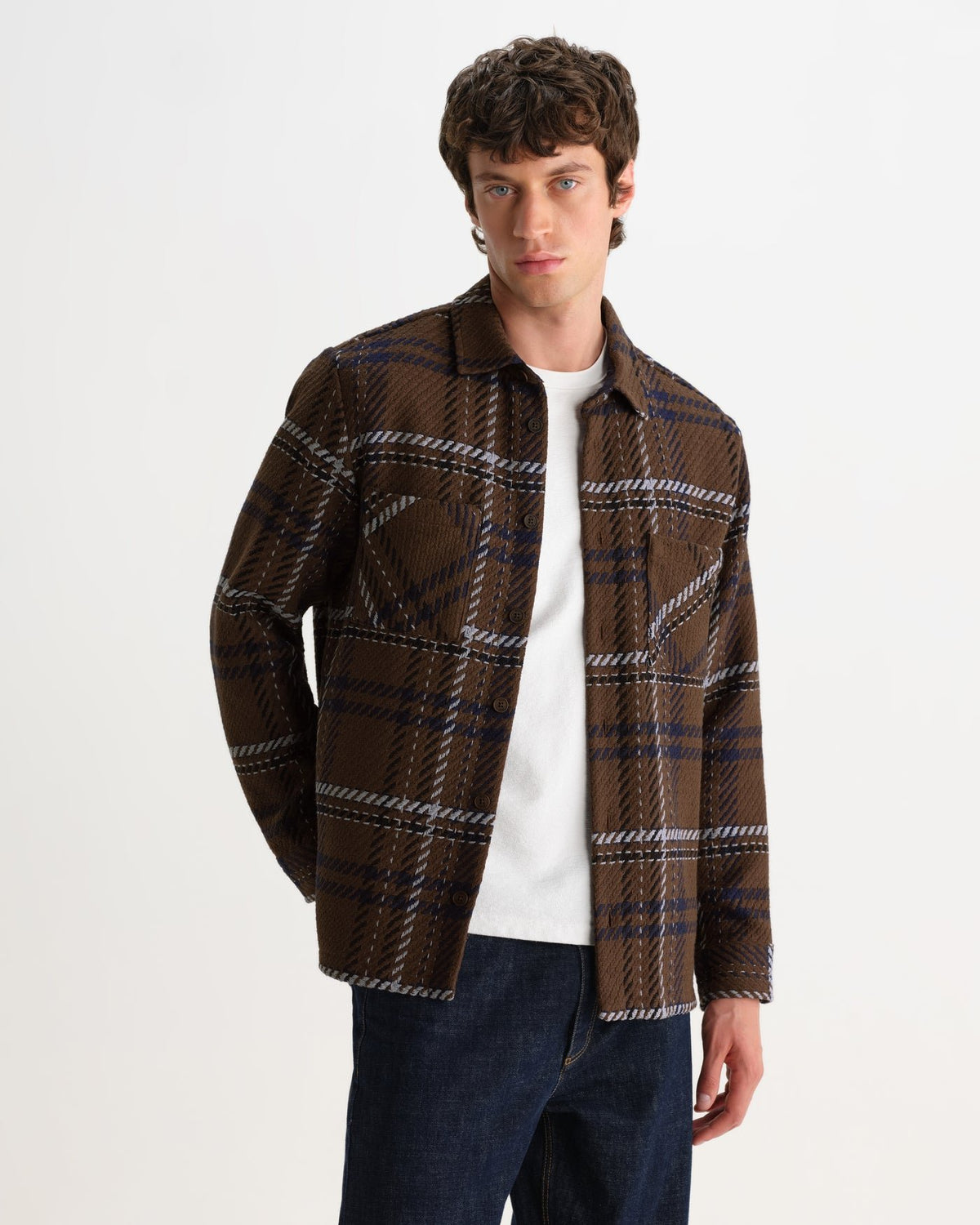 Whiting Overshirt - Moon Check