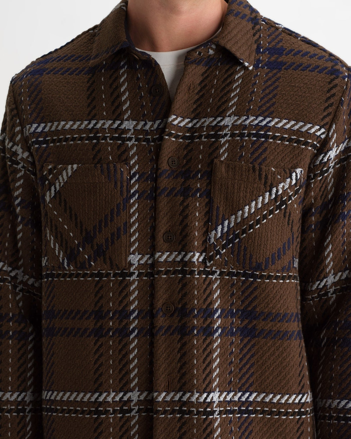 Whiting Overshirt - Moon Check