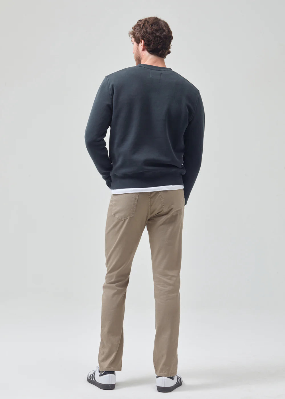 Gage in Stretch Linen Dune (Dk Brown)