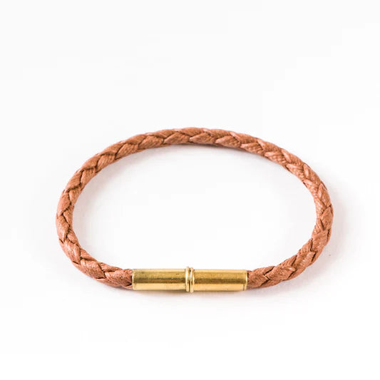 Flint Single Waxed Canvas Bracelet Tan